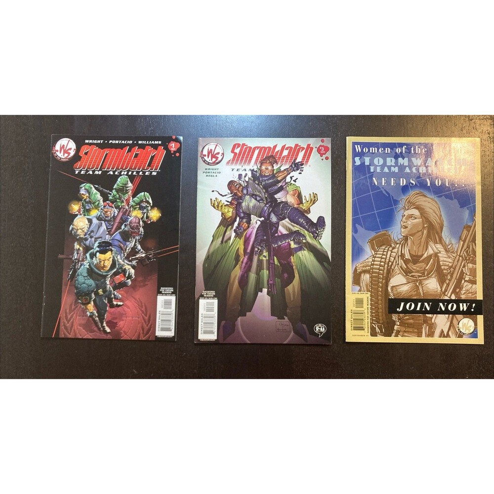 Stormwatch Team Achilles: No. 1 & 3 with Cover Variant. Wild Storm Comics (2002)